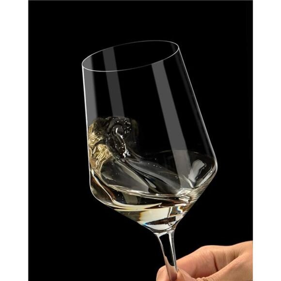 Red Wine Glasses Set of 4-Premium Crystal Wine Glasses Hand Blown-15 oz,Thin Rim - Picture 2 of 7